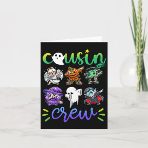 Tarjeta Equipo de primos Dabbing Halloween Boys Skeleton Z