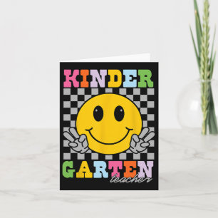 Tarjeta Equipo de profesores de kindergarten sonrisa hippi