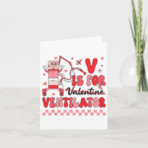 Tarjeta Equipo de Pulmón San Valentín Terapeuta Respirator