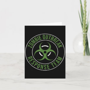 Tarjeta Equipo de respuesta a brote de zombis Halloween Ap
