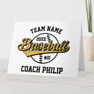 Tarjeta Equipo de retiro de entrenador de béisbol, equipo