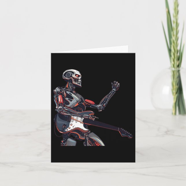 Tarjeta Equipo De Robot De Guitarra Eléctrica Ilustrante P (Anverso)