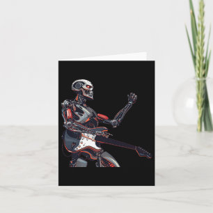 Tarjeta Equipo De Robot De Guitarra Eléctrica Ilustrante P