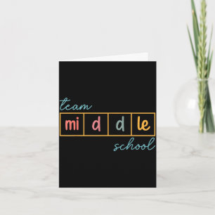 Tarjeta Equipo de secundaria equipo maestro de secundaria