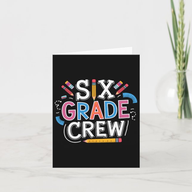 Tarjeta Equipo de sexto grado (Anverso)
