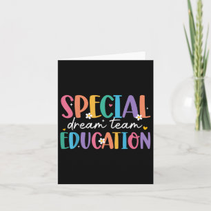 Tarjeta Equipo de Sueño Educativo Especial De Vuelta A La 
