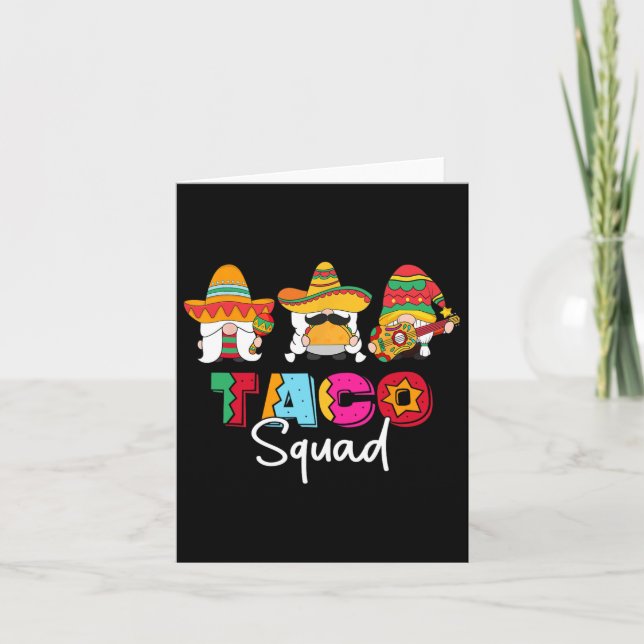 Tarjeta Equipo de Taco Cinco De Mayo Divertido Comida Mexi (Anverso)