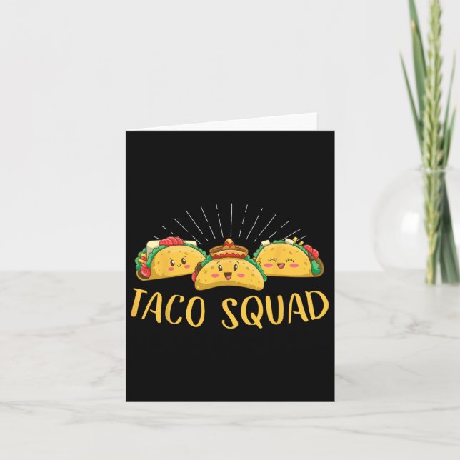 Tarjeta Equipo de Tacos Divertido Cinco De Mayo Comida Mex (Anverso)