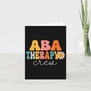Tarjeta Equipo De Terapia Aba Retro Primer Día De Terapia