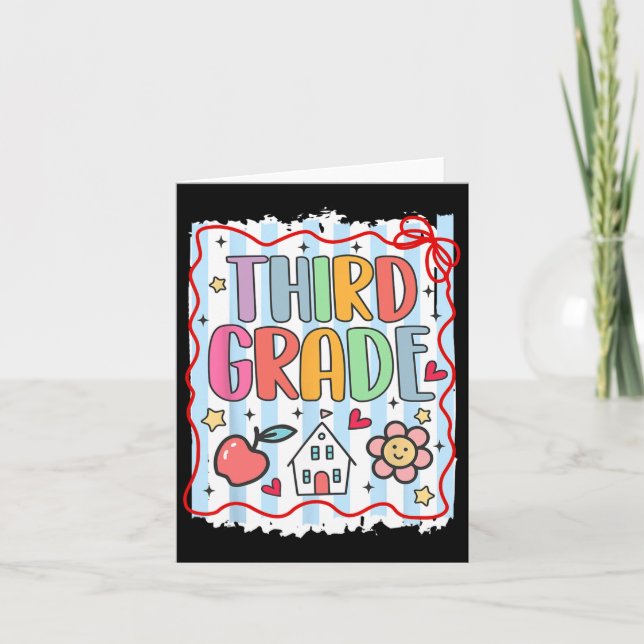 Tarjeta Equipo de Tercer Grado de Regreso a la Escuela 3er (Anverso)