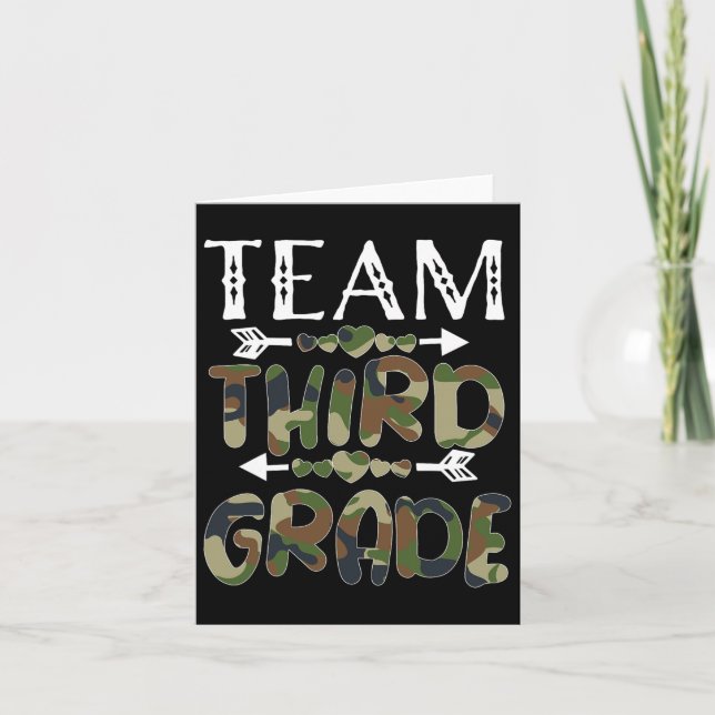 Tarjeta Equipo de tercer grado de vuelta a la escuela 1er  (Anverso)