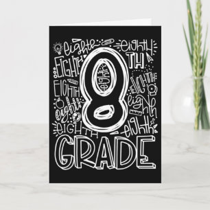 Tarjeta Equipo de tipografía de 8º grado Octavo grado de r