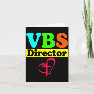 Tarjeta Equipo de vacaciones de la escuela bíblica de homb