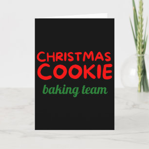 Tarjeta Equipo de vacaciones del rey de galletas de Navida