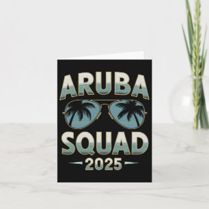 Tarjeta Equipo de Vacaciones en Aruba 2025 Vacaciones Fami