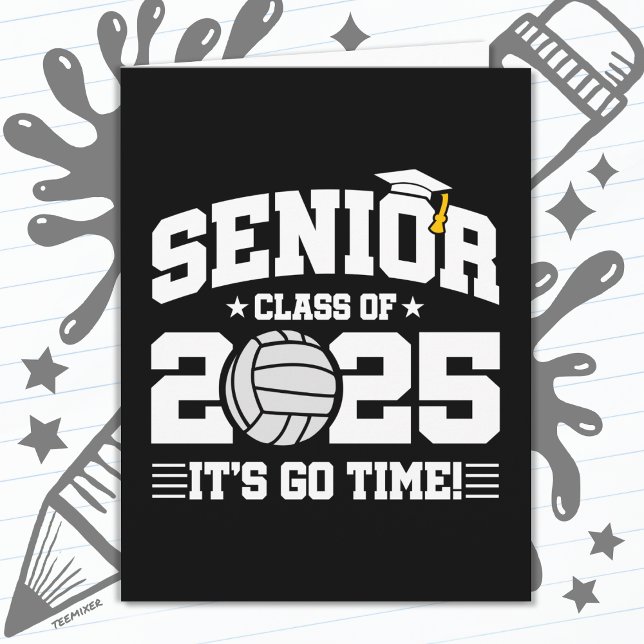 Tarjeta Equipo de voleibol Clase 2025 Graduación Senior 20 (Subido por el creador)