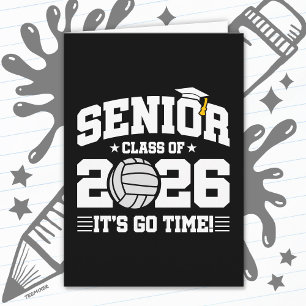 Tarjeta Equipo de Voleibol Clase Graduación 2026 Senior 20