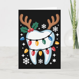 Tarjeta Equipo dental de Navidad Higienista de laboratorio