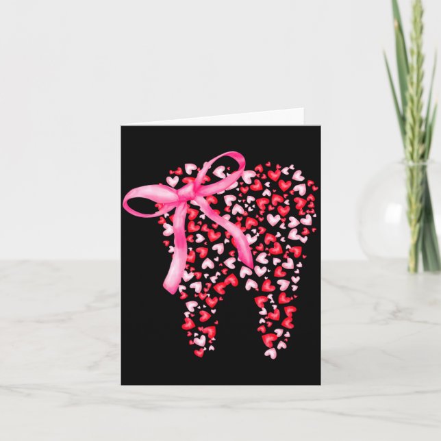 Tarjeta Equipo Dental San Valentín Corazón Bonito Dientes  (Anverso)