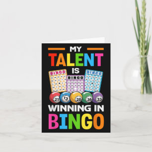 Tarjeta Equipo divertido de casino para jugadores de Bingo