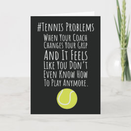 Tarjeta Equipo divertido de entrenador de tenis para carta