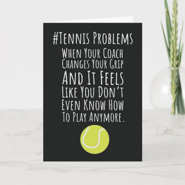 Tarjeta Equipo divertido de entrenador de tenis para carta (Anverso)
