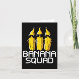 Tarjeta Equipo divertido de plátanos Squad Mujer a juego