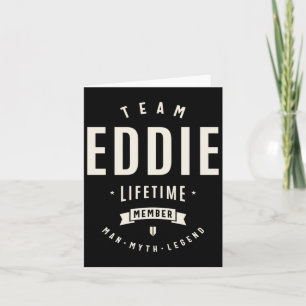 Tarjeta Equipo Eddie Lifetime Member Funny Name Eddie Stic