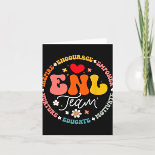 Tarjeta Equipo Enl Profesor Inglés Nuevo Equipo De Idiomas