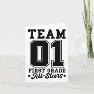 Tarjeta Equipo Estrellas de Primer Grado Jersey de Deporte