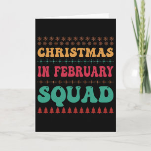 Tarjeta Equipo Familiar de Navidad en Febrero Grupo Combin