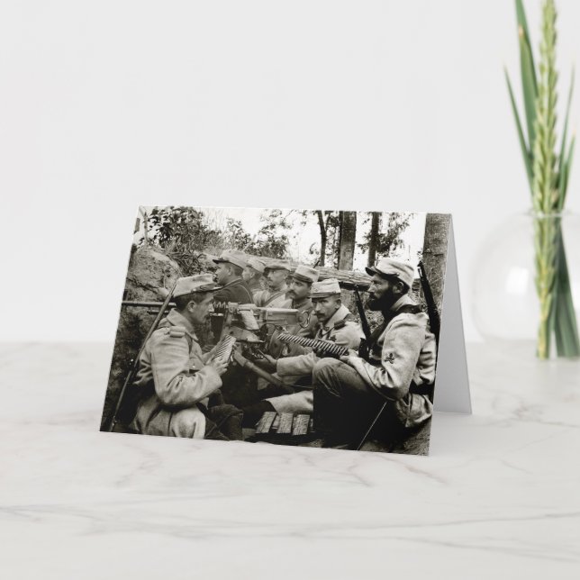 Tarjeta Equipo francés de la ametralladora de WWI (Anverso)