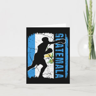 Tarjeta Equipo guatemalteco de boxeo con bandera de Guatem