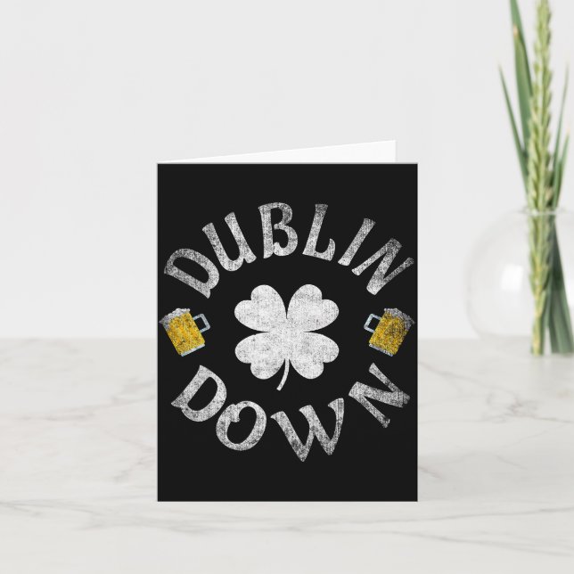 Tarjeta Equipo irlandés de bebida de Dublin Down Día de Sa (Anverso)
