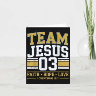Tarjeta Equipo Jesús 03 Fe Cristiana Hombres Adolescente N