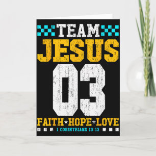 Tarjeta Equipo Jesús 03 Fe Esperanza Amor Biblia Cristiana