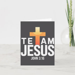 Tarjeta Equipo Jesús Juan 3_16 - Biblia Religiosa Cristian