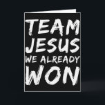 Tarjeta Equipo Jesús Ya Ganamos Fe Cristiana Creyente<br><div class="desc">Equipo Jesús Ya Ganamos Fe Cristiana Creyente Combinación</div>