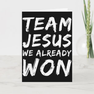 Tarjeta Equipo Jesús Ya Ganamos Fe Cristiana Creyente