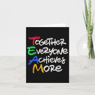 Tarjeta Equipo Juntos Todos Logran Más Motivación de Equip
