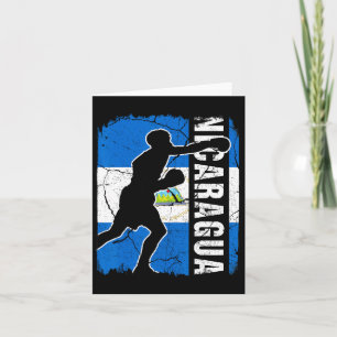 Tarjeta Equipo nicaragüense de boxeo con bandera de Nicara