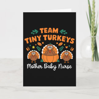 Tarjeta Equipo Pequeños Pavos Nicu Madre Byby Feliz Día de