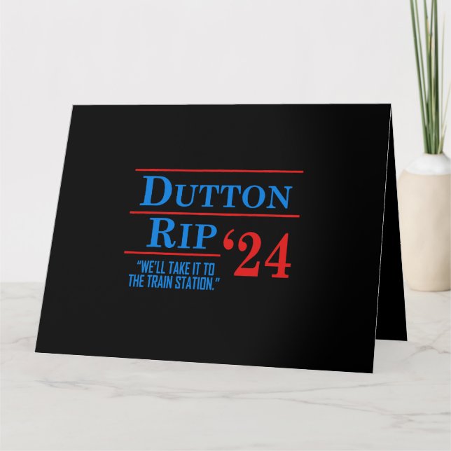 Tarjeta Equipo RIP 2024 Funny Campaign Gifts Train Station (Anverso)