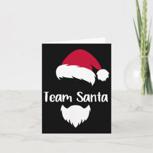 Tarjeta Equipo Santa Navidad Traje de Claus Regalo Coincid