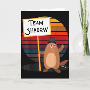 Tarjeta Equipo sombra divertido invierno Día de la marmota