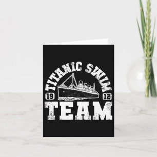 Tarjeta Equipo Titanic De Natación - Natación Graciosa Y T