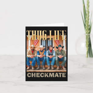 Tarjeta Equipo Trump Thug Life Trump Vance Kennedy Elon