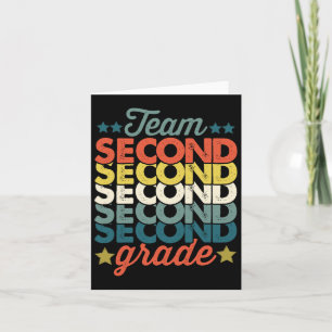 Tarjeta Equipo Vintage 2º Grado Pasado A Enseñanza Escolar