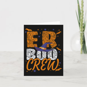 Tarjeta Er Boo Crew Halloween Er Técnico De Emergencia Tec