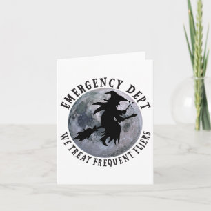Tarjeta Er Enfermera Sala de Emergencias Halloween Dept Nu